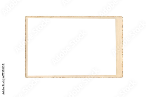 old photo frame texture png isolated picture postcard border