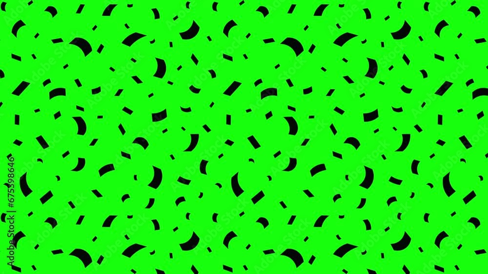 4k Animated falling confetti vertical pattern design on Green Screen ...