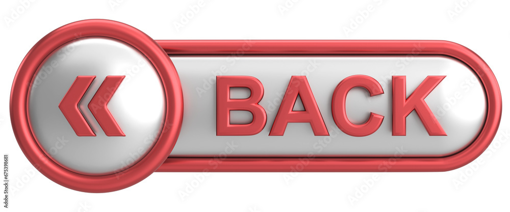 Previous button. Back button. 3D illustration. Previous button. Back button. 3D illustration.