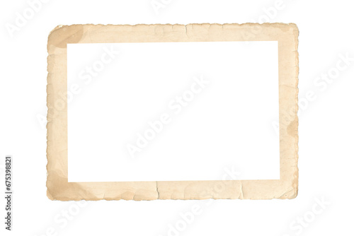 old photo frame texture png isolated picture postcard border