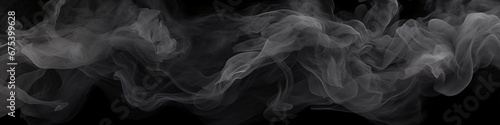 Fog, smoke on black background