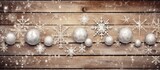 The vintage Christmas paper frame with a beautiful design of winter snowflakes on a textured wood background creates a nostalgic and artistic atmosphere on the wall It s the perfect space to