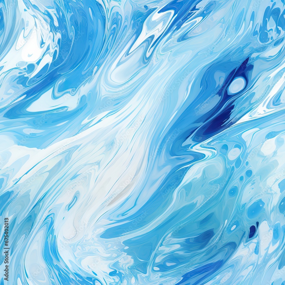 Blue with white creative abstract liquid background. Fluid art texture, acrylic painting on canvas. Backdrop with abstract mixing paint effect. Modern contemporary style Blue with white creative abstract liquid background. Fluid art texture, acrylic painting on canvas. Backdrop with abstract mixing paint effect. Modern contemporary style