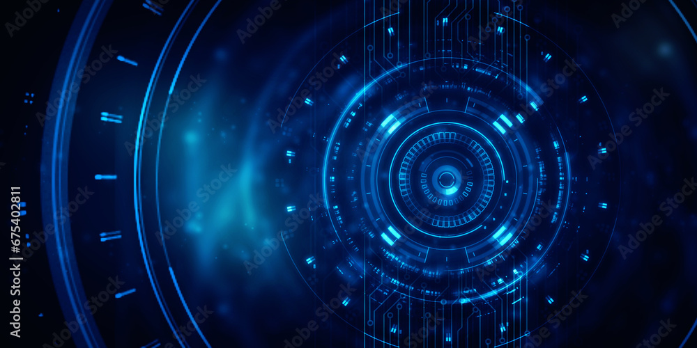 2d illustration Abstract futuristic electronic circuit technology background 2d illustration Abstract futuristic electronic circuit technology background