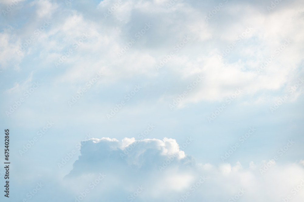 Surreal cloud podium outdoor on blue sky pastel clouds with empty space.Beauty cosmetic product placement pedestal present promotion minimal display,summer paradise dreamy concept... Surreal cloud podium outdoor on blue sky pastel clouds with empty space.Beauty cosmetic product placement pedestal present promotion minimal display,summer paradise dreamy concept...