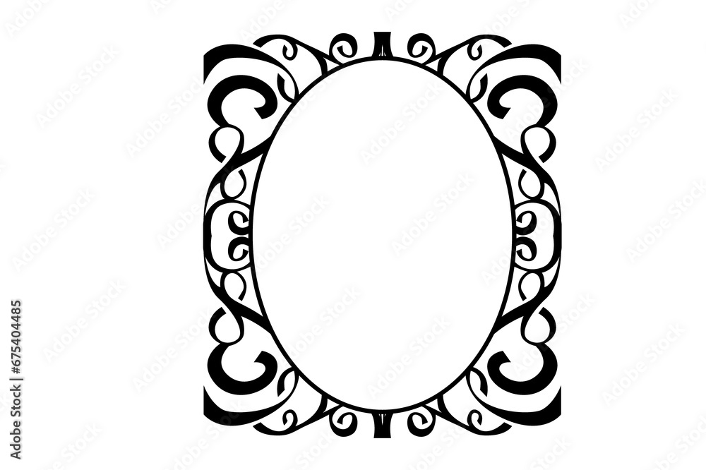 Swirl Ornament Border With Transparent Background Swirl Ornament Border With Transparent Background