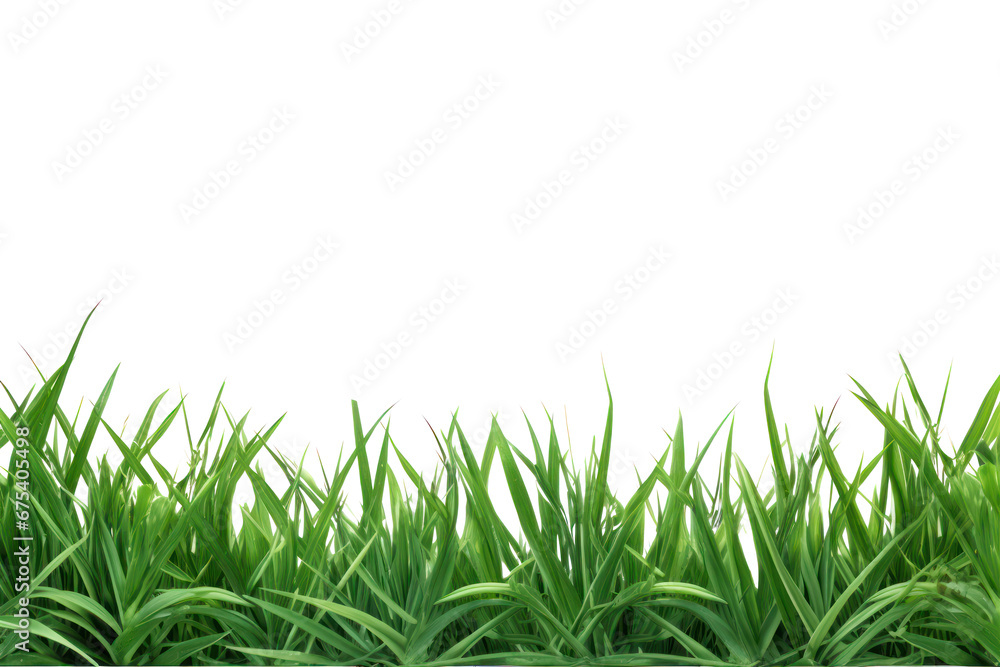 Green meadow grass border, on a transparent background, png file Green meadow grass border, on a transparent background, png file