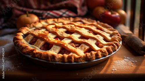 Christmas pie, the texture of the pie, generative AI