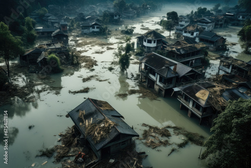 Rising Waters  A Catastrophic Event and the Race to Save a Flooded Village  When Nature Strikes  Devastation and Recovery in a Flooded Village AI Generative