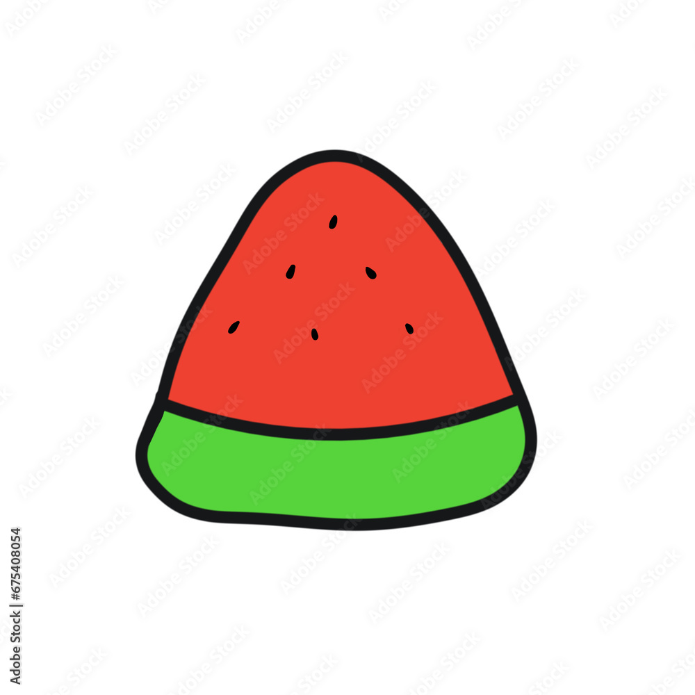 illustration of watermelon, slice of watermelon illustration of watermelon, slice of watermelon