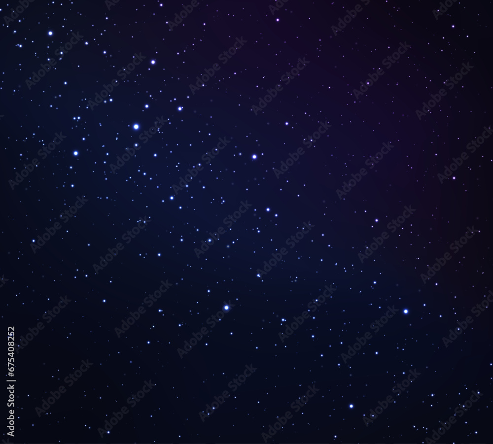 Abstract background with stars as template or design element for starry night. Space background, galaxies, Milky way galaxy. Beautiful cosmos.