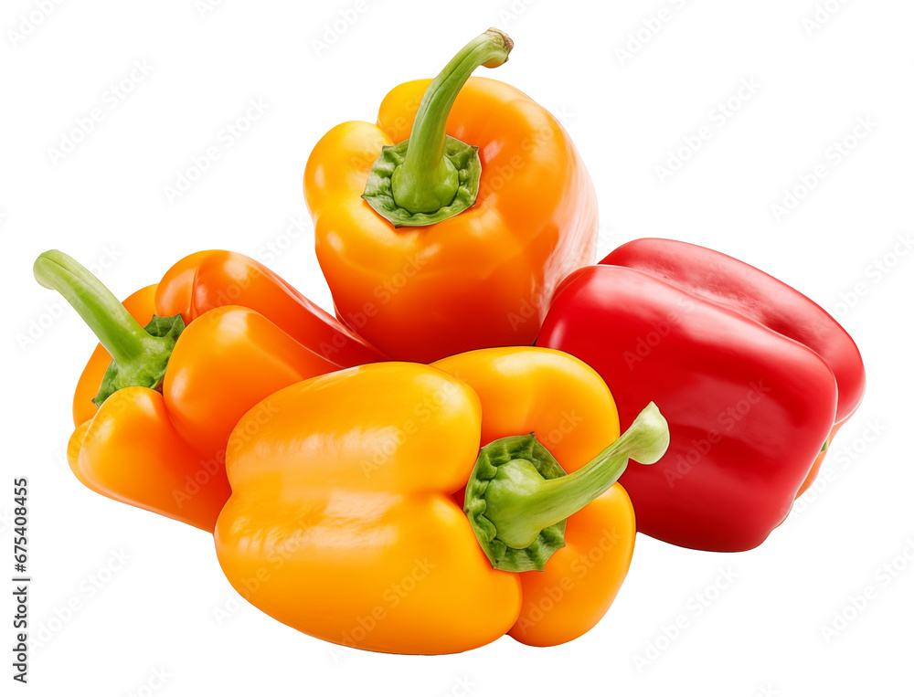 red and yellow peppers