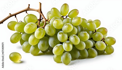 Isolés : raisins de vin vert photo