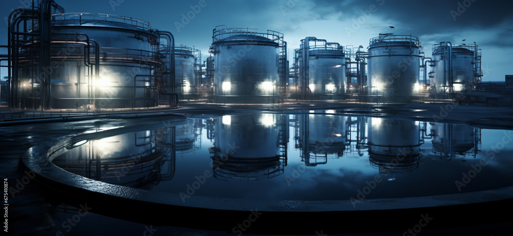 oil refinery silos