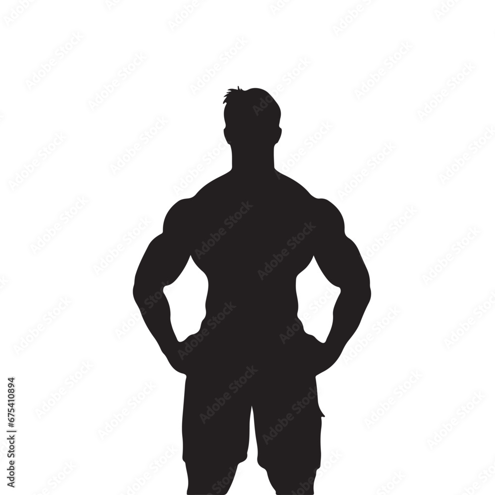black silhouette of Fitness trainer black silhouette of Fitness trainer