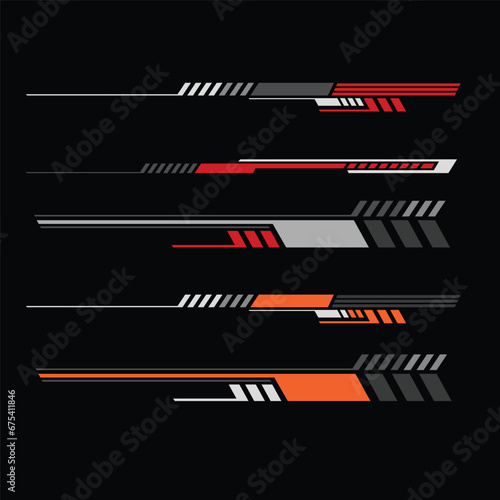 vector car body stripe decal sticker design