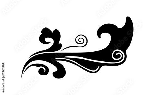 Wave Ornament Border With Transparent Background