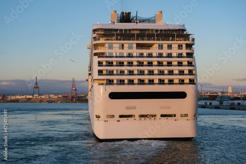 Modern cruiseship cruise ship liner Magnifica in port photo