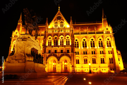 Budapest, Hungary, November 3, 2023:Hungarian Parliament in Budapest photographed at night

