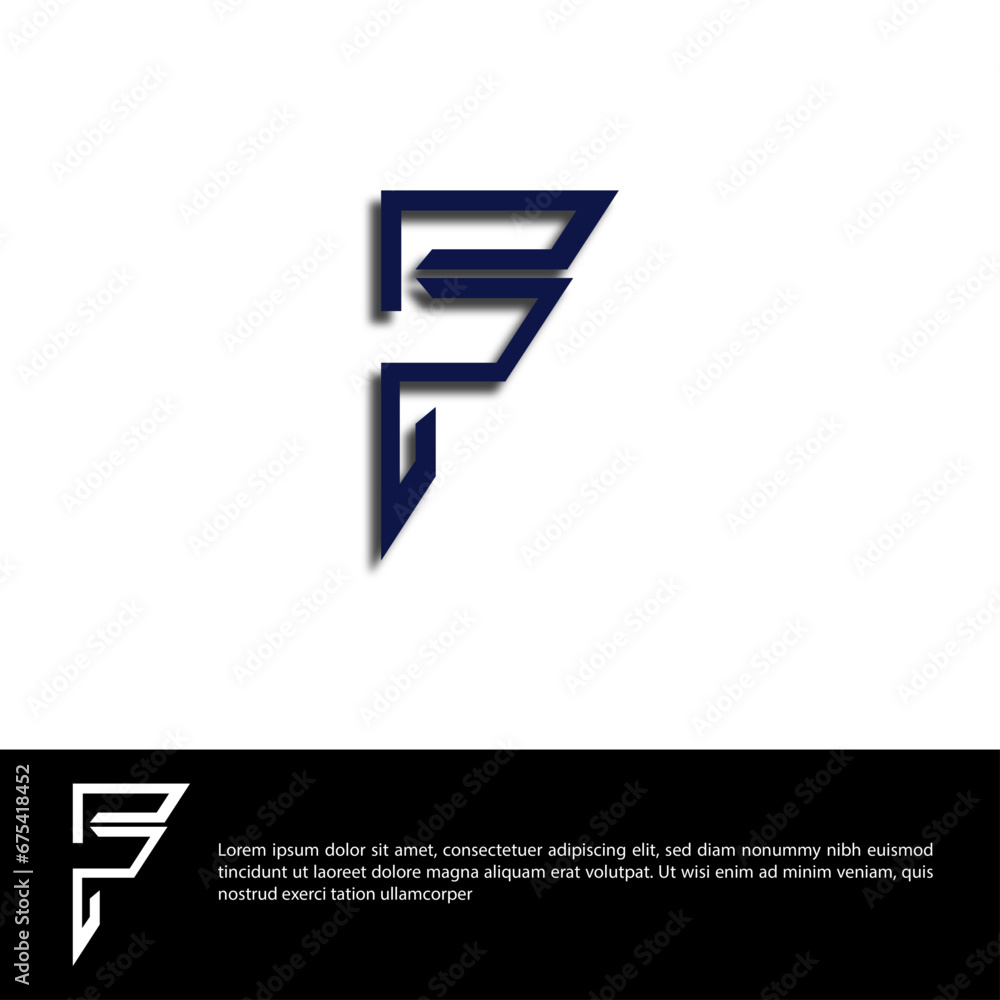 Modern letter F logo design Modern letter F logo design