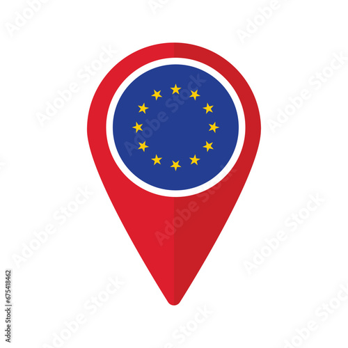 European Union flag on map marker icon isolated Free Download European Union flag on map marker icon isolated - GFXLoad