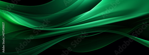 Abstract Background with Saturated Fresh Green Waves