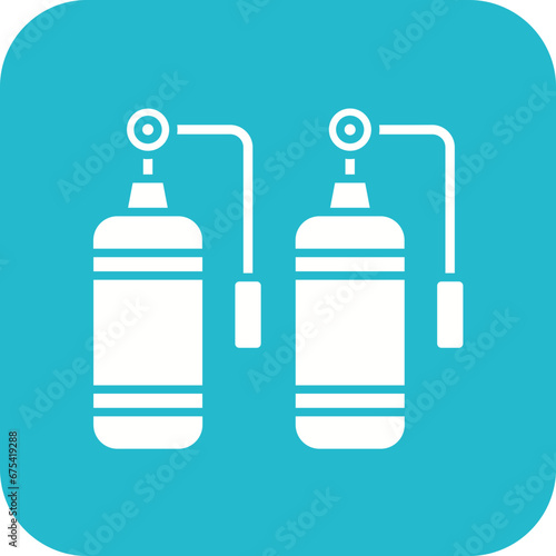 Diving Tank Line Icon