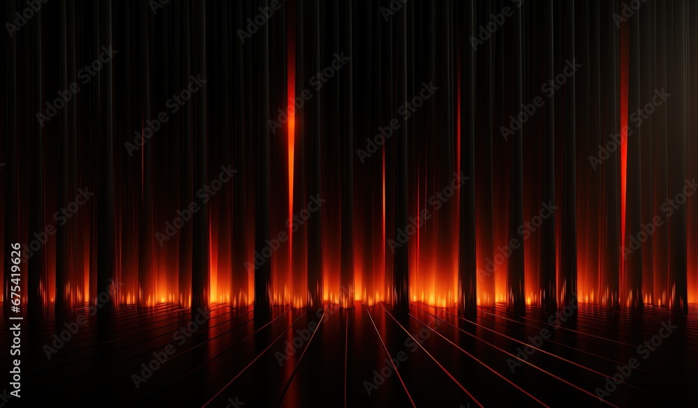 Modern elegance: red and black gradient background with vertical lines