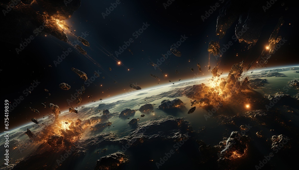 Apocalyptic Destruction: A Dramatic Portrayal of the Earth's Fiery End