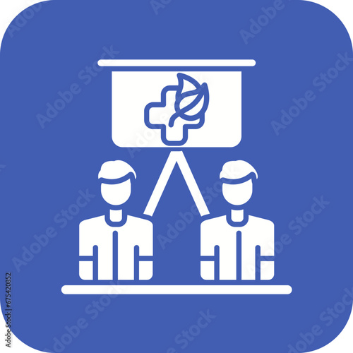 Alternative Medicine Conference Line Icon