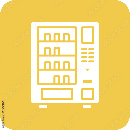 Vending Machine Line Color Icon