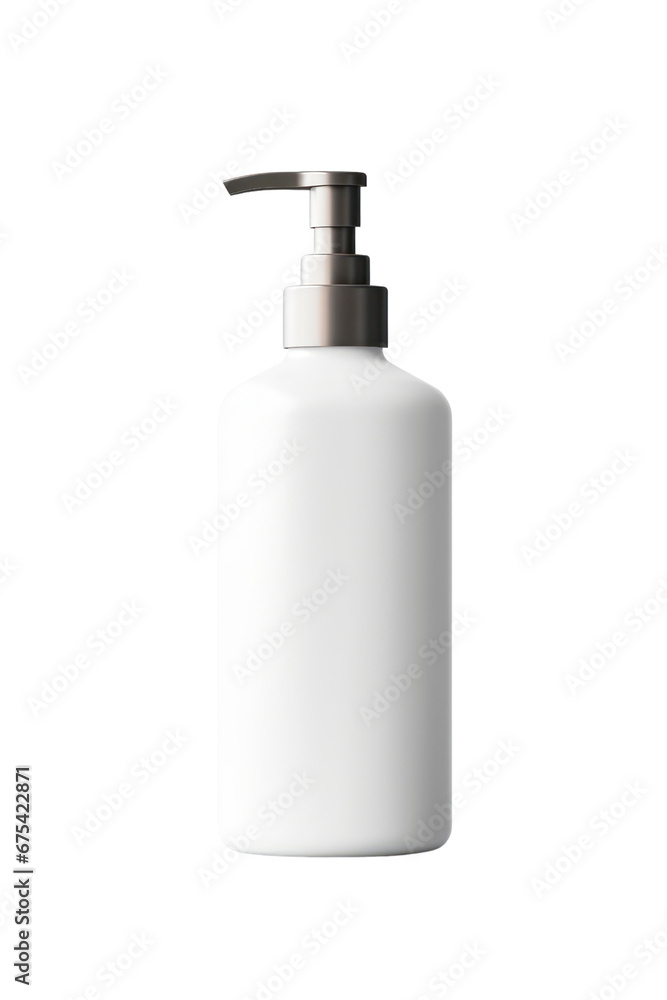 Empty mock-up lotion pump bottle on an isolated white background. Empty mock-up lotion pump bottle on an isolated white background.