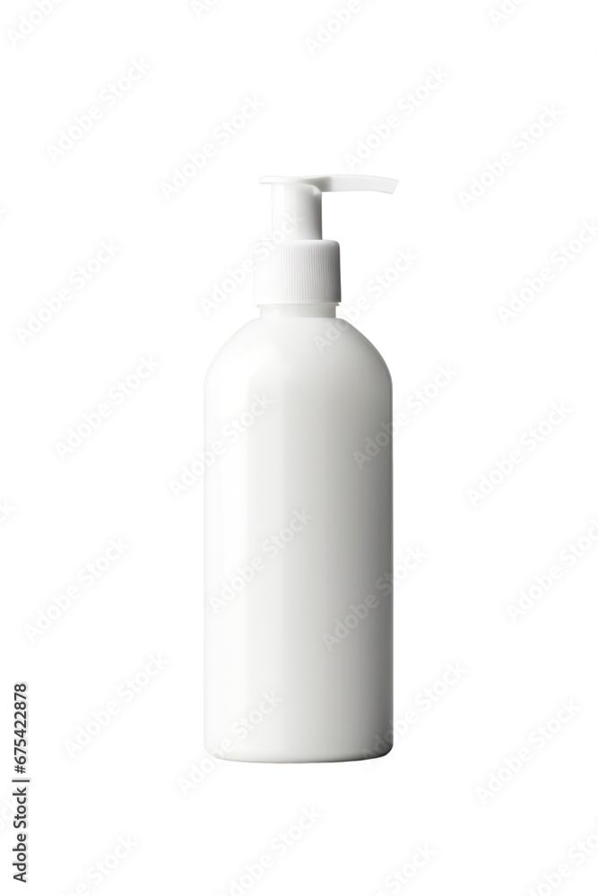 Empty mock-up lotion pump bottle on an isolated white background. Empty mock-up lotion pump bottle on an isolated white background.