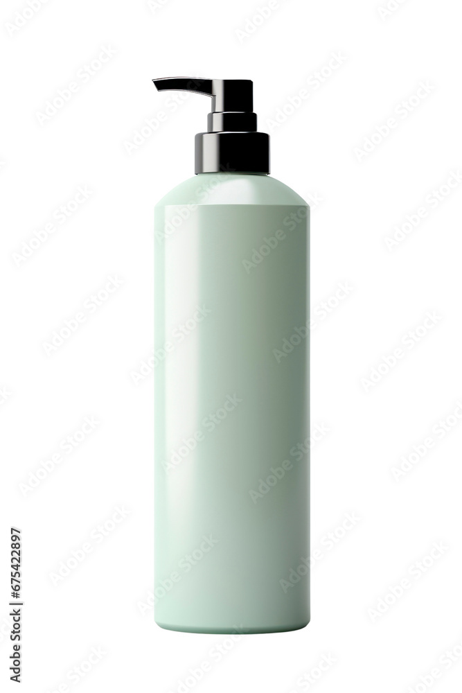 Empty mock-up shampoo bottle on an isolated white background. Empty mock-up shampoo bottle on an isolated white background.