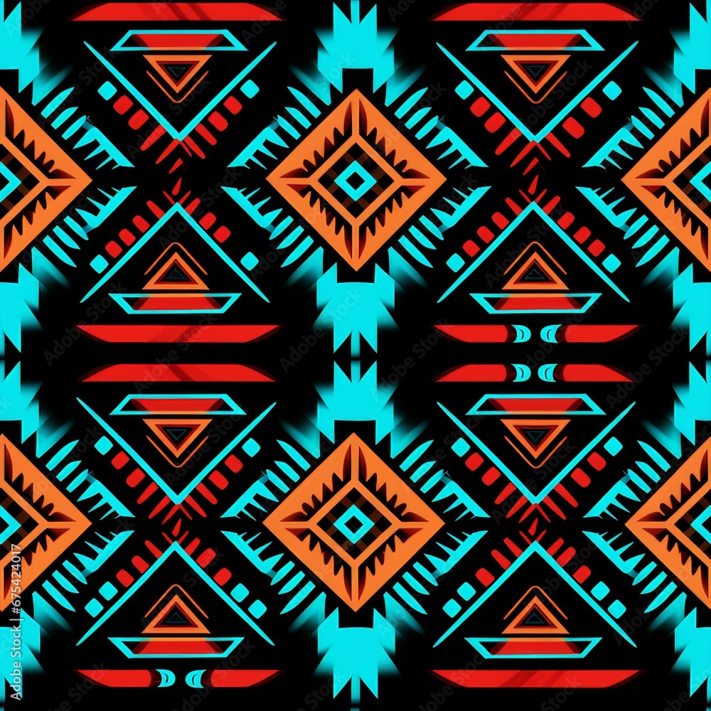 Aztec Geometric Tribal Pattern Aztec Geometric Tribal Pattern