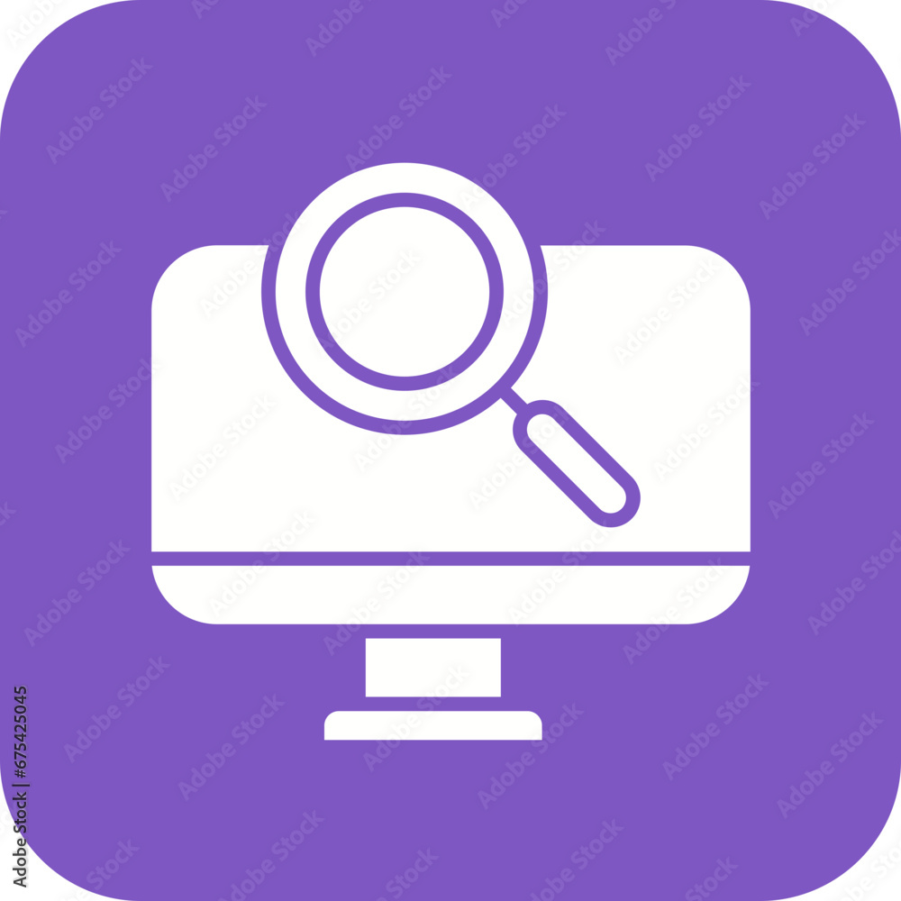 Screen Magnification Line Icon Screen Magnification Line Icon