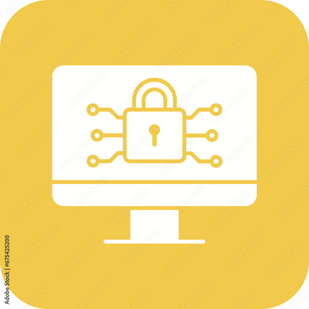 Cyber Security Line Color Icon