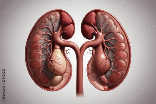 Human Kidneys Organ Design Element photo