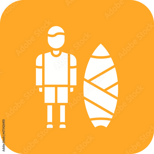 Skurfing Line Icon photo