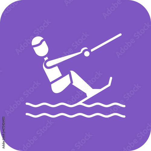 Wakeboarding Line Icon