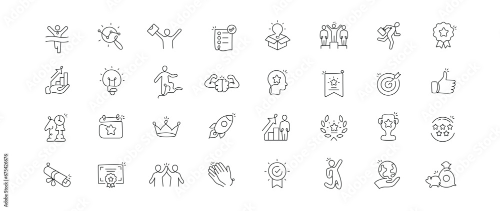 Innovative Team Management Icons. Editable Stroke Vector Icons. This icon set represents creative business solutions for innovative team management. Innovative Team Management Icons. Editable Stroke Vector Icons. This icon set represents creative business solutions for innovative team management.
