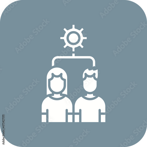 Self Organizing Team Line Icon