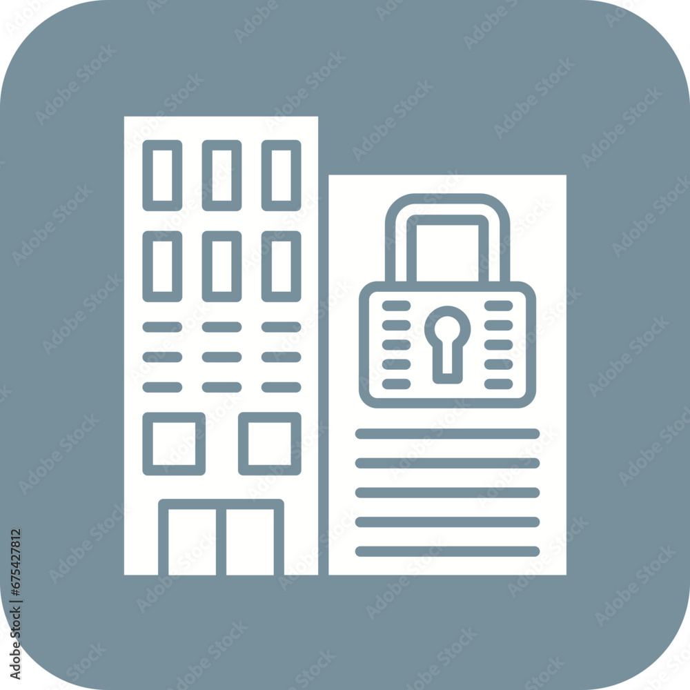 Privately Held Company Line Icon Privately Held Company Line Icon
