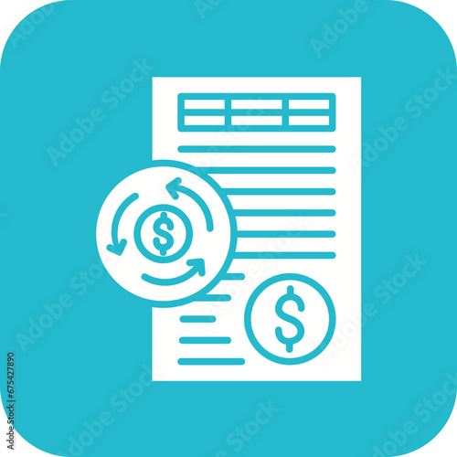 Statement Of Cash Flow Line Icon