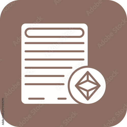 Digital Contract Line Icon