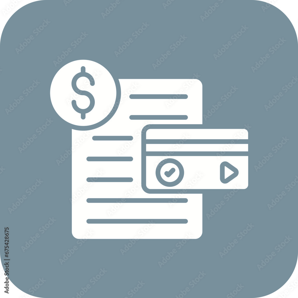Business Credit Report Line Icon Business Credit Report Line Icon