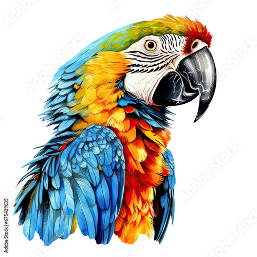Vibrant macaw Ai Generative