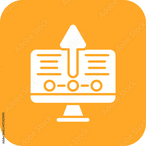 Upgrade Desktop Line Icon