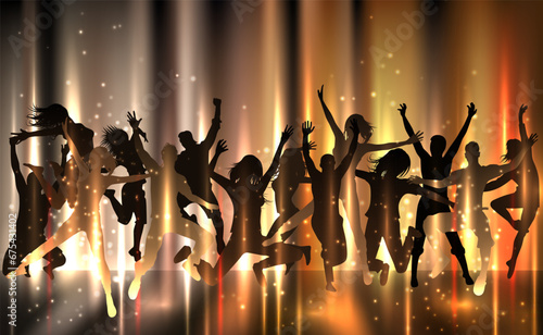 Musical celebration on the dance floor. My real holiday. Vector illustration. Sketch for creativity.
