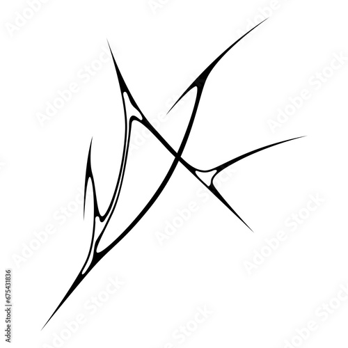 Cyber sigilism design. Neo tribal gothic style tattoo.